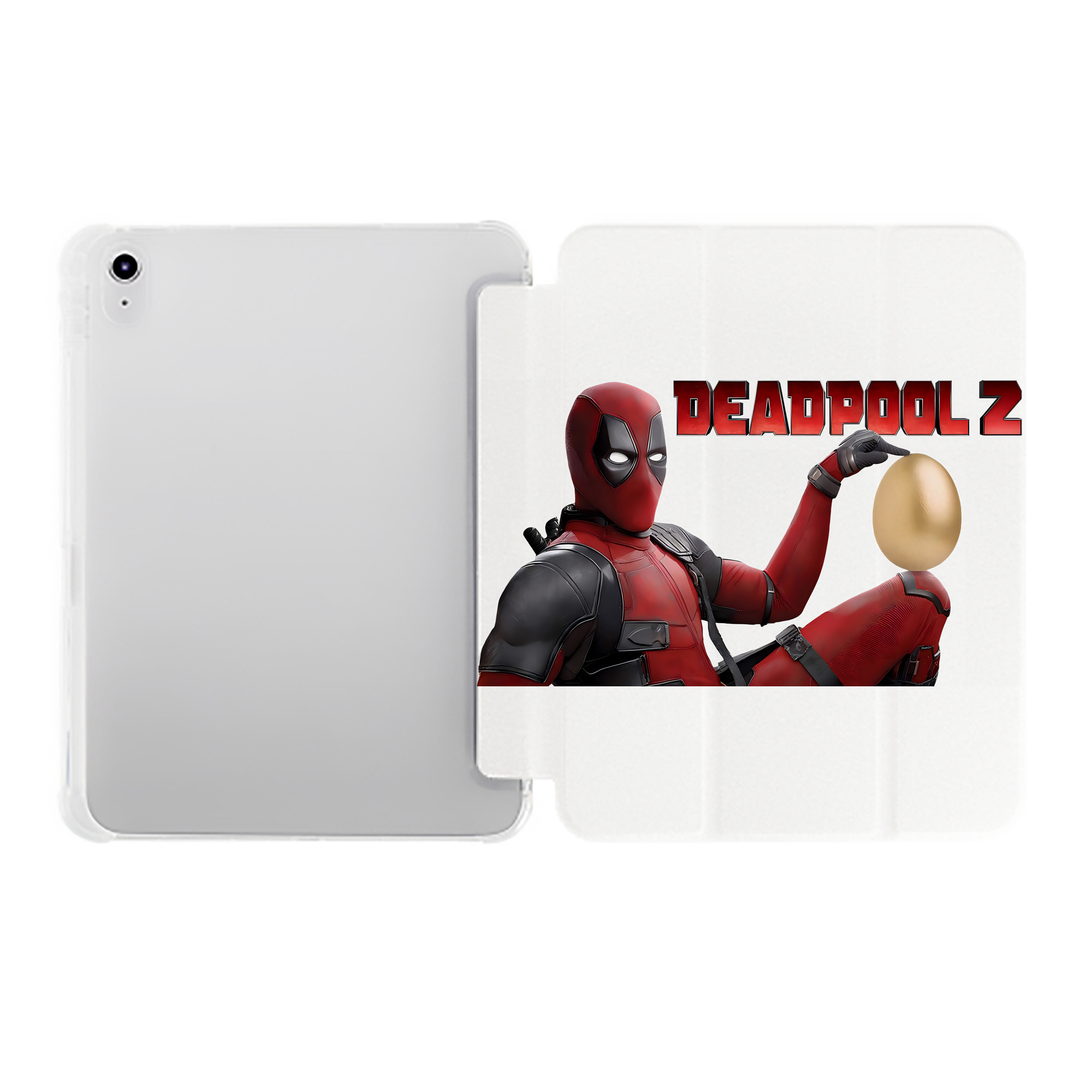 （画像用） Deadpool デッドプール IPad ケース ペン収納付き 三つ折りスタンド PUレザー×シリコン 対応機種9.5/10.5/10.9インチ